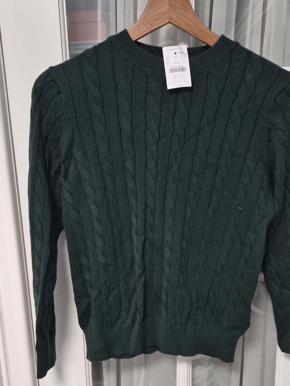 Crewcuts Dark Green Cable Knit Pullover